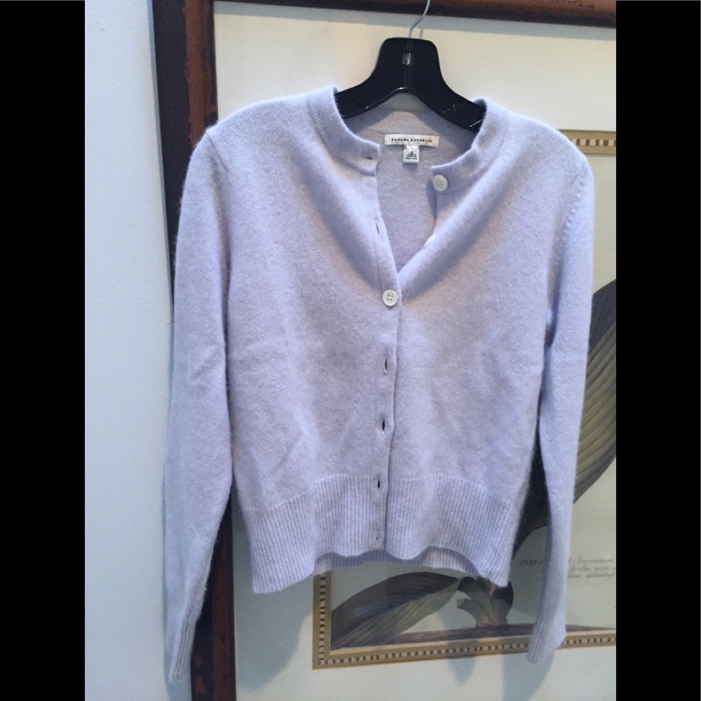 Banana Republic Lavender Cardigan Sweater